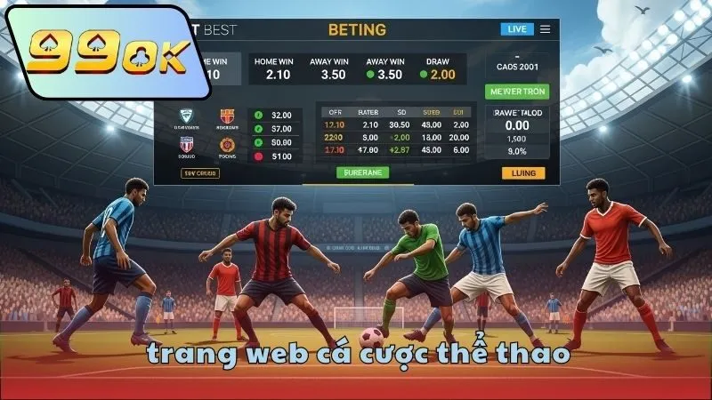 Trang web cá cược thể thao 99OK – Uy tín hàng đầu 3 Ưu điểm khi cá cược thể thao 99OK