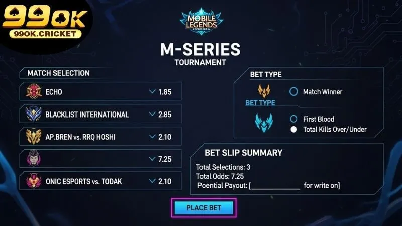 Kinh nghiệm cá cược giải MSeries Mobile Legends hiệu quả